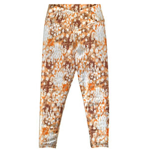 Offline by Aerie Women's Hi-Rise Crossover 7/8 Leggings Size XL Orange Printed